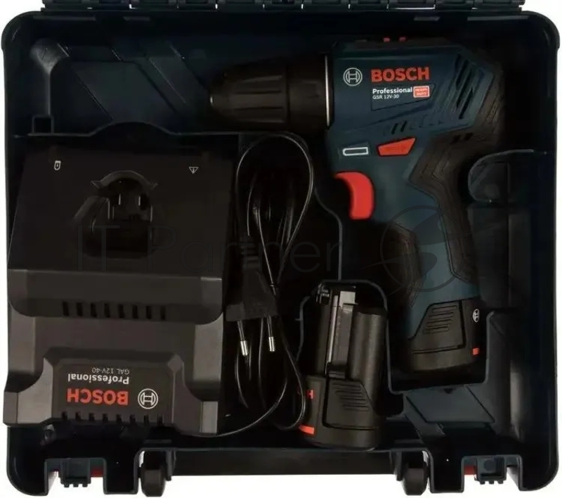 Дрель-шуруповерт Bosch GSR 12V-30 аккум. патрон:быстрозажимной (кейс в комплекте) (06019G9000)