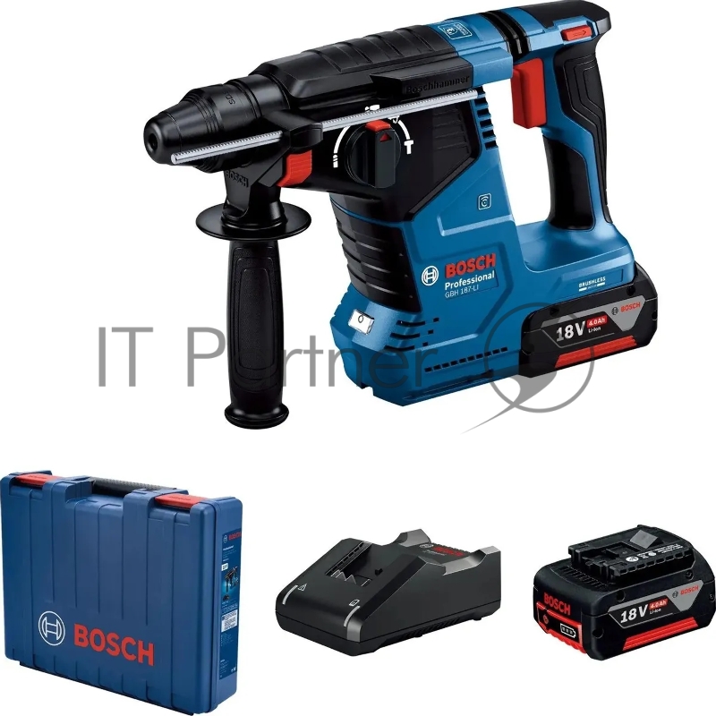 Перфоратор Bosch GBH 187-LI патрон:SDS-plus уд.:2.4Дж аккум. (кейс в комплекте)