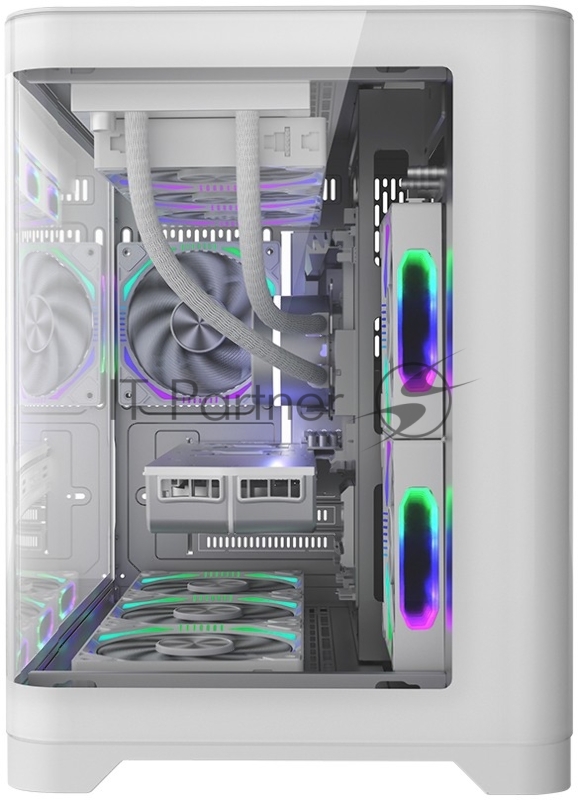 Корпус 1STPLAYER UVIEW UV6 White / mATX / UV6-WH