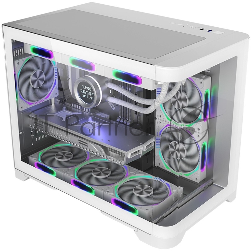 Корпус 1STPLAYER UVIEW UV6 White / mATX / UV6-WH