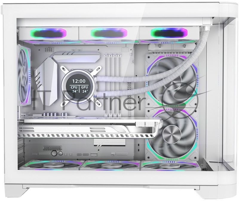 Корпус 1STPLAYER UVIEW UV6 White / mATX / UV6-WH