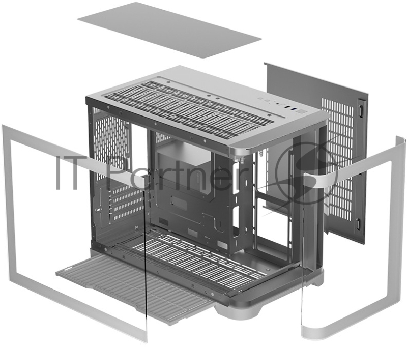 Корпус 1STPLAYER UVIEW UV6 White / mATX / UV6-WH