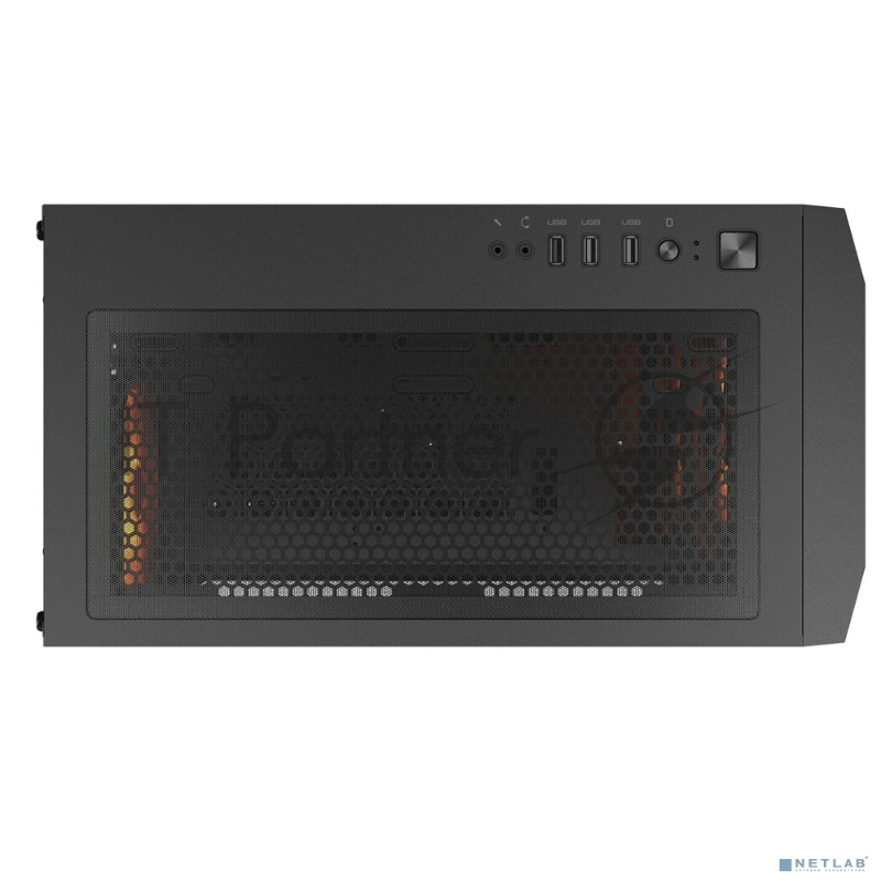 Корпус Cougar Uniface Mini RGB 2x140mm + 1x120mm ARGB Fan, ARGB Fan Hub, без БП, черный, mATX