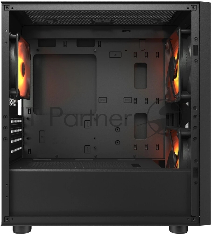 Корпус Cougar Uniface Mini RGB 2x140mm + 1x120mm ARGB Fan, ARGB Fan Hub, без БП, черный, mATX