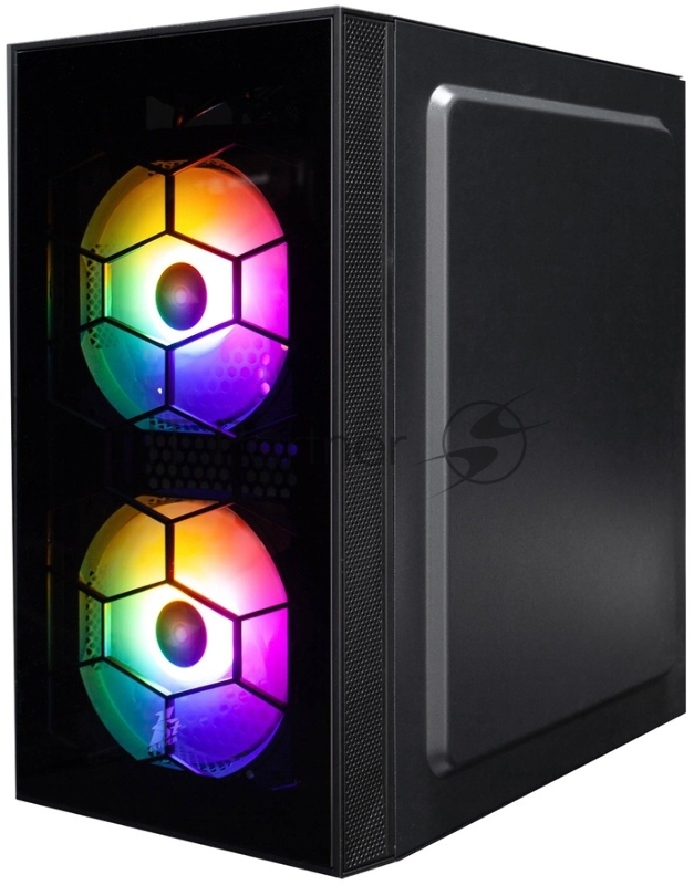 Корпус 1STPLAYER FIREBASE X1 Black / mATX / 3x120mm LED fans / X1-BK-3F1