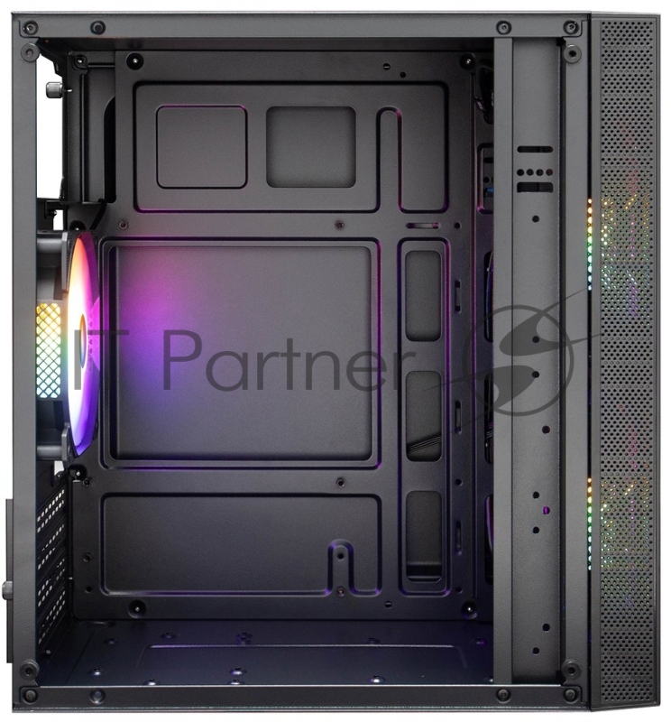 Корпус 1STPLAYER FIREBASE X1 Black / mATX / 3x120mm LED fans / X1-BK-3F1