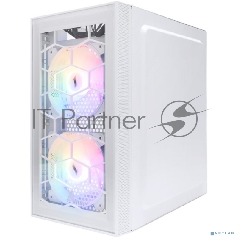 Корпус 1STPLAYER FIREBASE X1 White / mATX / 3x120mm LED fans / X1-WH-3F1-W