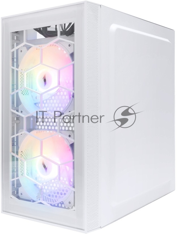 Корпус 1STPLAYER FIREBASE X1 White / mATX / 3x120mm LED fans / X1-WH-3F1-W