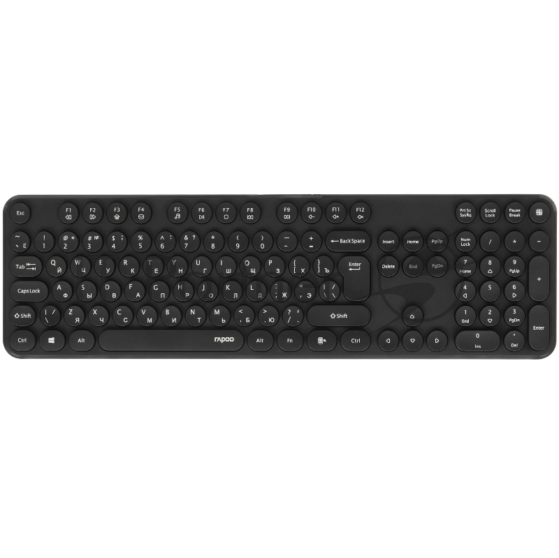 Клавиатура + мышь Rapoo X260S клав:черный мышь:черный USB беспроводная