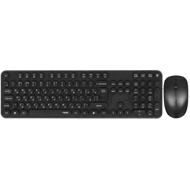 Клавиатура + мышь Rapoo X260S клав:черный мышь:черный USB беспроводная
