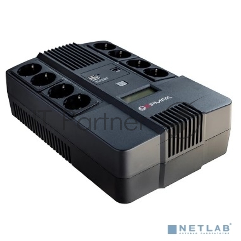 Источник бесперебойного питания Ермак ИБП Линейно-интерактивный 1000 ВА/600 Вт, 8xSchuko, ЖК, 2 х USB (СБП ЕРМАК 220-220.1-32-ВН)