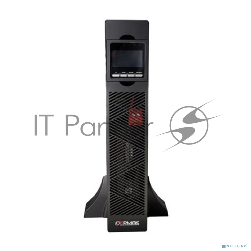 Источник бесперебойного питания Ермак ИБП Онлайн стоечный 2U, 1000 ВА/1000 Вт, 8xIEC C13, USB, RS-232, 3х9Ач (СБП ЕРМАК 220-220.1-96-Р)