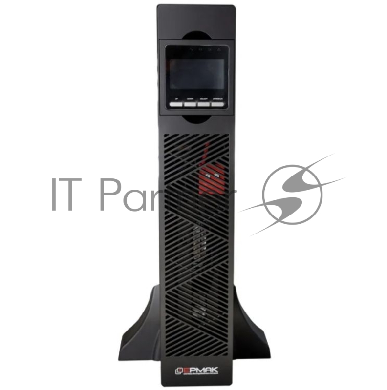 Источник бесперебойного питания Ермак ИБП Онлайн стоечный 2U, 1000 ВА/1000 Вт, 8xIEC C13, USB, RS-232, 3х9Ач (СБП ЕРМАК 220-220.1-96-Р)