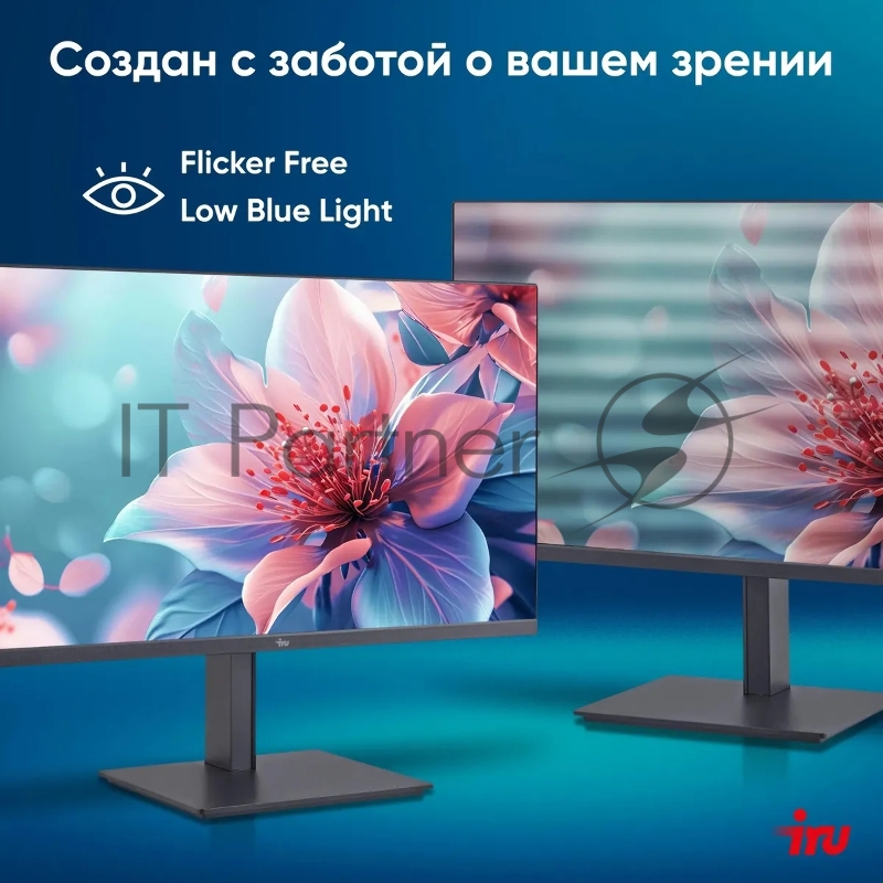 Монитор IRU 23.8 Малахит 24F01H черный IPS LED 5ms 16:9 HDMI матовая HAS Piv 250cd 178гр/178гр 1920x1080 75Hz VGA DP FHD 3.5кг (RUS)