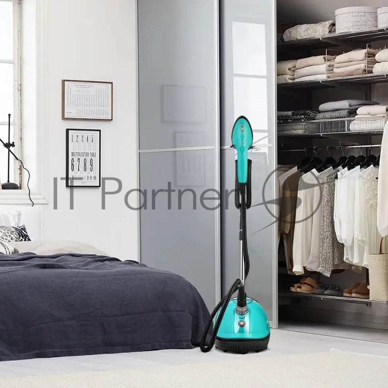 Отпариватель напольный Kitfort КТ-9123-3 1960Вт черный/бирюзовый