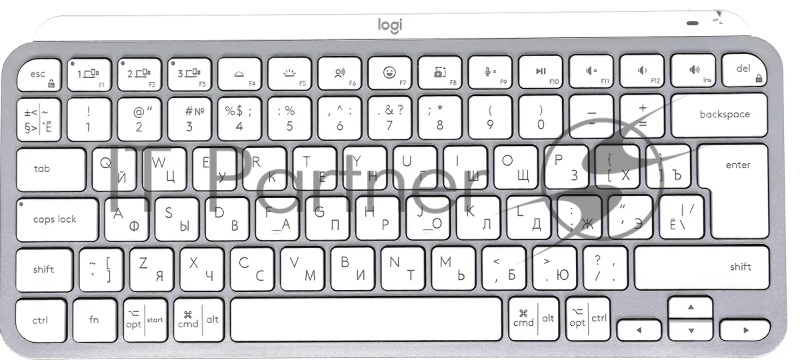 Клавиатура Logitech MX Keys Mini серебристый USB беспроводная BT/Radio LED (920-010499)