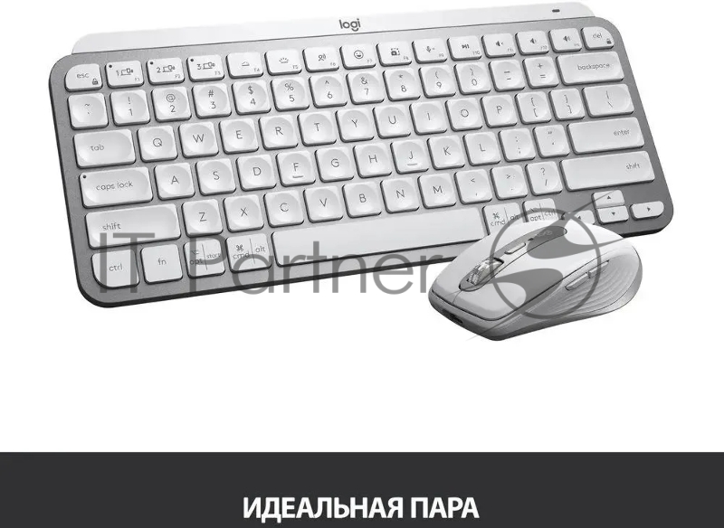 Клавиатура Logitech MX Keys Mini серебристый USB беспроводная BT/Radio LED (920-010499)