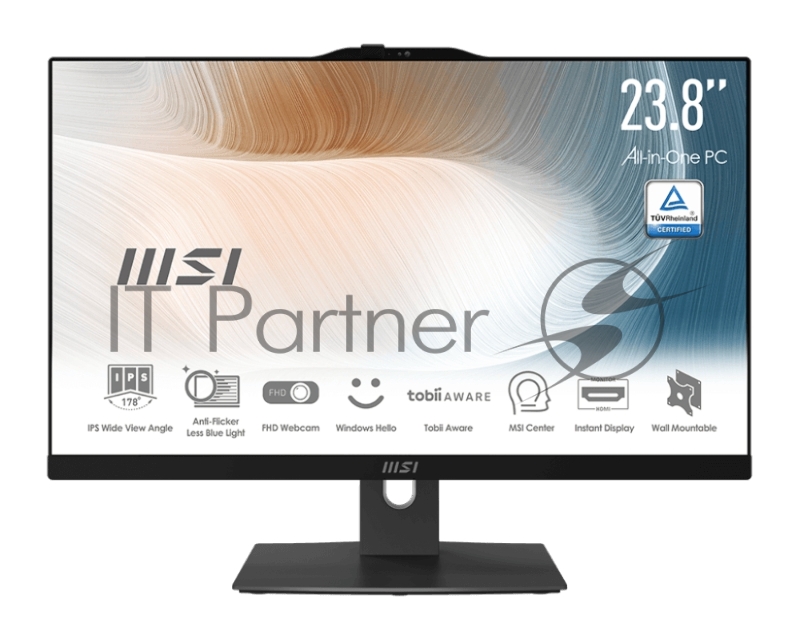 Моноблок Modern AM242P 12M-630RU (MS-AE07) 23.8 FHD(1920x1080)/Intel Pentium 8505 2.00GHz Dual/4GB/128GB SSD/Integrated/WiFi/BT/2.0MP/K