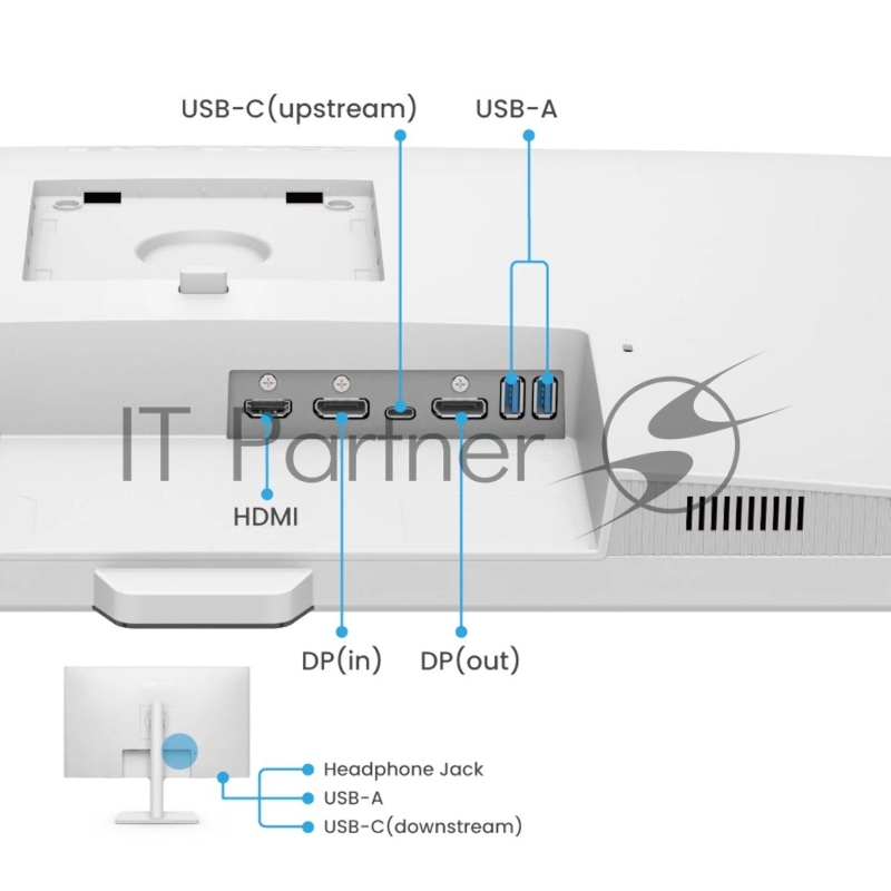 Монитор LCD 31.5 16:9 2560х1440(WQHD) IPS, nonGLARE, 60 Hz, 350 cd/m2, H178°/V178°, 1000:1, 1.07B, 5ms, HDMI, DP, Height adj, Pivot, Tilt, Swivel, Speakers, 3Y, White