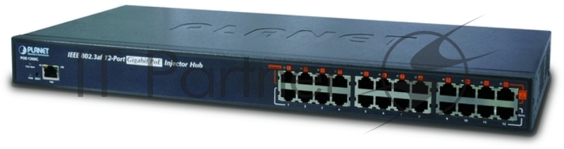 Управляемый хаб PoE инжекторов POE-1200G , встроенный БП 12-Port 802.3at Managed Gigabit Power over Ethernet Injector Hub (full power - 200W)