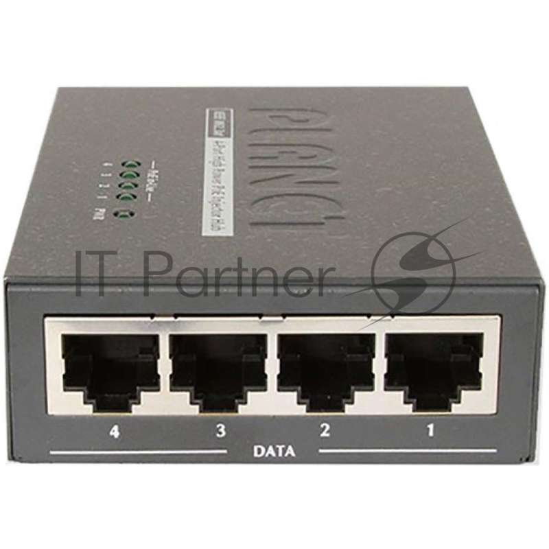 HPOE-460 управляемый хаб PoE инжекторов 4-Port 802.3at 30W High Power over Ethernet Injector Hub - 120W External Power Adapter