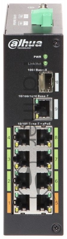 Коммутатор Dahua DH-LR2110-8ET-120 8-портовый ePoE