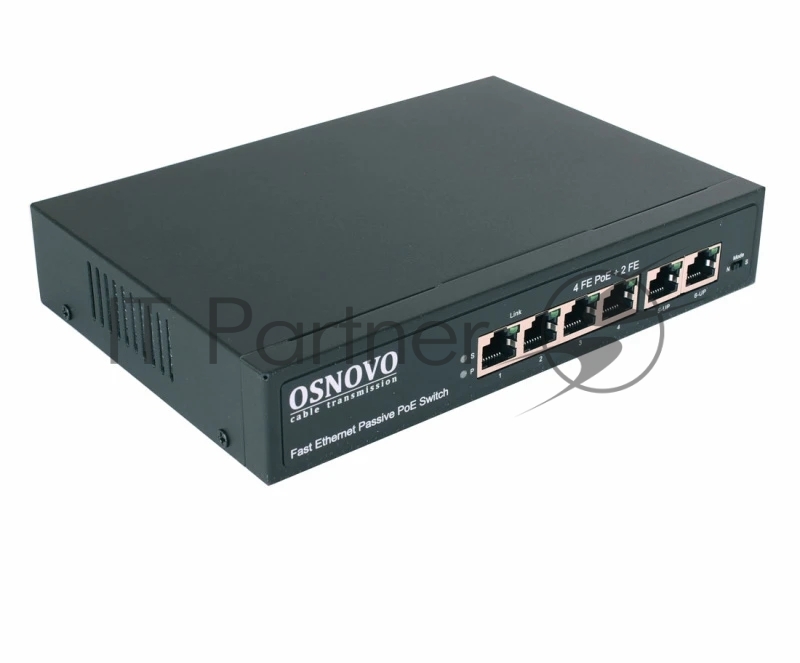 Коммутатор неуправляемый PoE 6 портов 10/100 Мб/с 1хPoE до 30В