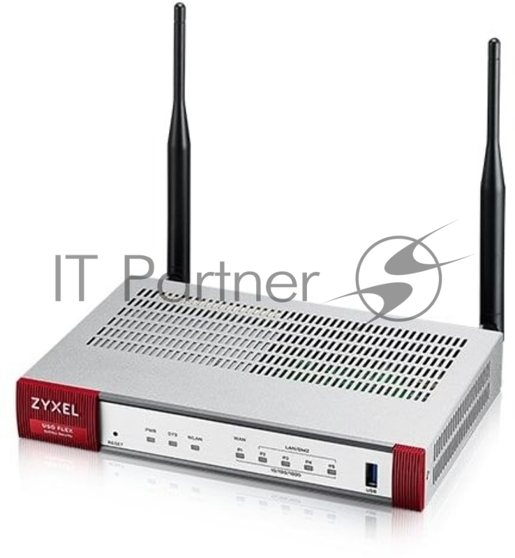 Межсетевой экран Zyxel USG Flex 100AX (USGFLEX100AX-RU0101F) AX1800 10/100/1000BASE-TX серебристый