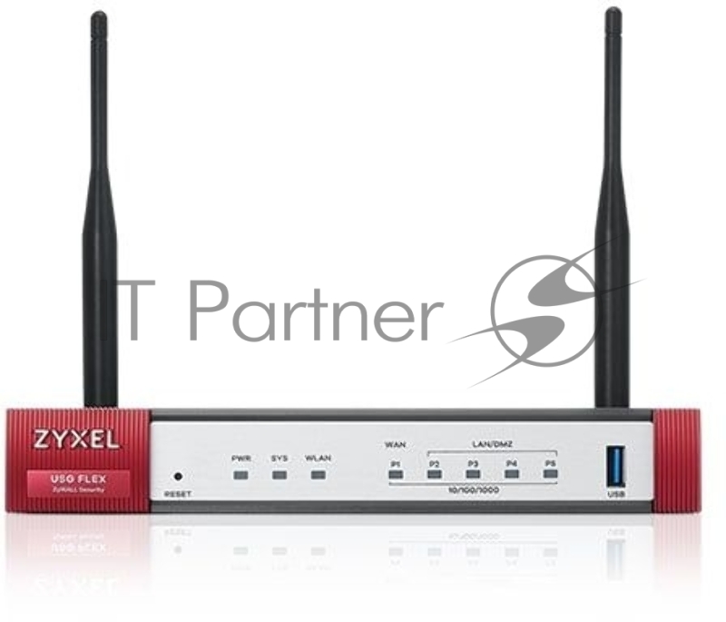 Межсетевой экран Zyxel USG Flex 100AX (USGFLEX100AX-RU0101F) AX1800 10/100/1000BASE-TX серебристый