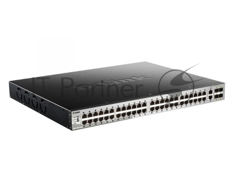 Коммутатор D-Link DGS-3130-54PS/B2A, PROJ L2+ Managed Switch with 48 10/100/1000Base-T ports and 2 10GBase-T ports and 4 10GBase-X SFP+ ports (48 PoE ports 802.3af/802.3at (30 W), PoE Budget 370W, PoE Budget wit
