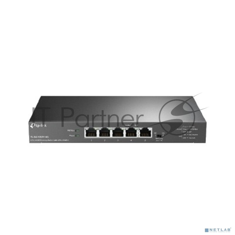 Настольный коммутатор TP-Link TL-SG105PP-M2 с 5 портами 2,5 Гбит/с (4 порта PoE++), 802.3af/at/bt 3-го типа, бюджет PoE — 123 Вт, стальной настольный корпус