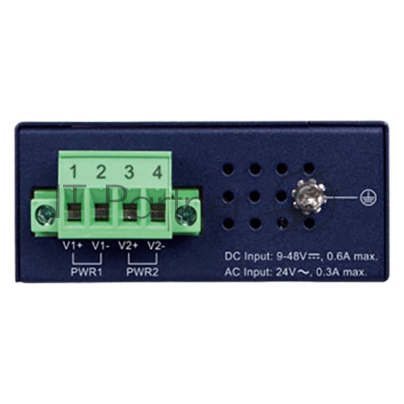 Коммутатор PLANET IGS-510TF IP30 Compact size 4-Port 10/100/1000T + 1-Port 100/1000X SFP Gigabit Ethernet Switch (-40~75 degrees C, dual 9~48V DC/24V AC)
