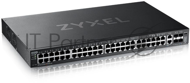 Коммутатор L3 Access Zyxel NebulaFlex Pro XGS2220-54, rack 19, 48xRJ-45: 1G, 2xRJ-45: 1/2.5/5/10G, 4xSFP+