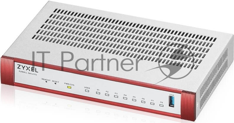 Межсетевой экран Zyxel USG FLEX 100H, 8xRJ-45: 1G (LAN/WAN), 1xUSB3.0 **