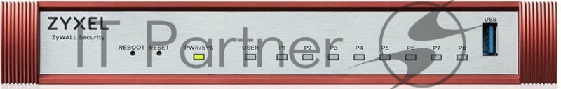 Межсетевой экран Zyxel USG FLEX 100H с подпиской Gold на 1 год (AS, AV, CF, IDP/DPI, Sandboxing, SecuReporter), 8xRJ-45: 1G (LAN/WAN), 1xUSB3.0 **