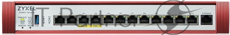 Межсетевой экран Zyxel USG FLEX 500H, Rack, 2xRJ-45: 1/2.5G (LAN/WAN), 2xRJ-45: 1/2.5G PoE+ (LAN/WAN), 8xRJ-45: 1G (LAN/WAN), 1xUSB3.0 **