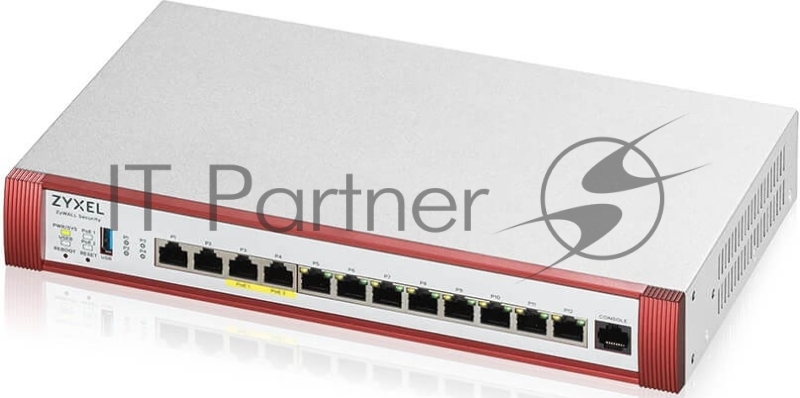 Межсетевой экран Zyxel USG FLEX 500H, Rack, 2xRJ-45: 1/2.5G (LAN/WAN), 2xRJ-45: 1/2.5G PoE+ (LAN/WAN), 8xRJ-45: 1G (LAN/WAN), 1xUSB3.0 **
