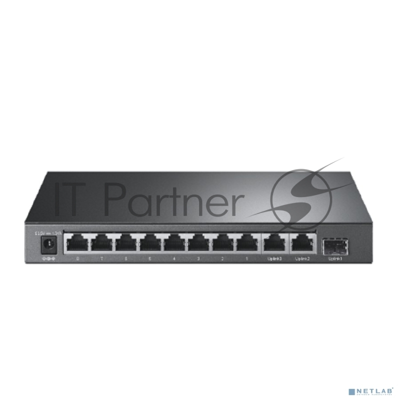 Настольный коммутатор TP-Link TL-SL1311P, 8 портов 10/100 Мбит/с с поддержкой PoE+, 2 гигабитных порта без поддержки PoE, 1 порт SFP, 802.3af/at, бюджет PoE — 65 Вт, стальной корпус
