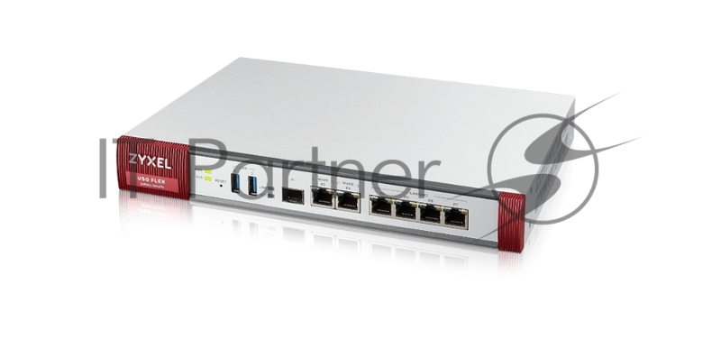 Межсетевой экран и Wi-Fi контроллер Zyxel USG FLEX 200 с подписками на 1 год (AS,AV,CF,IDP, SecuReporter), Rack, 3xWAN GE (2xRJ-45 и 1xSFP), 4xLAN/DMZ GE, 2xUSB3.0, AP Controller (8/40), NebulaFlex Pr