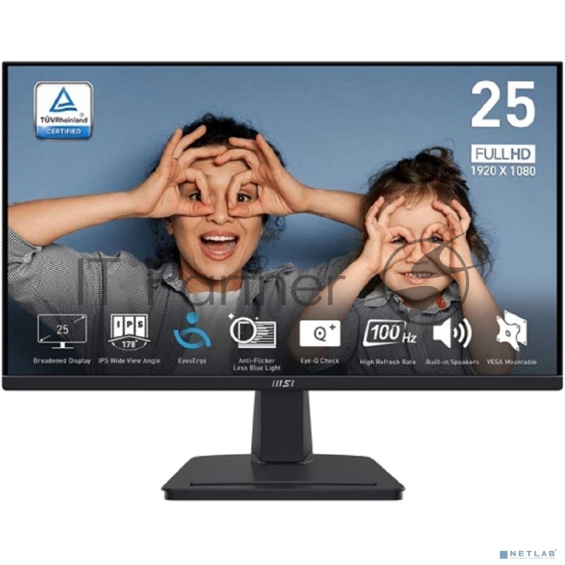 Монитор LCD PRO MP251 24.5 16:9 1920х1080(FHD) IPS, nonGLARE, 100 Hz, 300 cd/m2, H178°/V178°, 1300:1, 16.7M, 1ms, VGA, HDMI, Tilt, Speakers, 1Y, Black