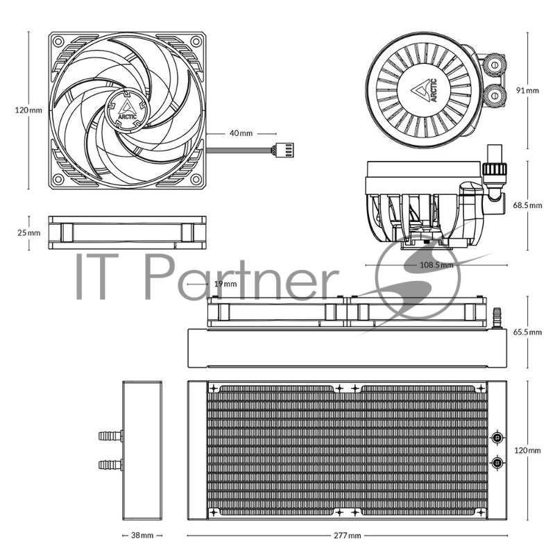 Жидкостная система охлаждения Arctic Cooling Arctic Liquid Freezer III-240 Multi Compatible All-In-One CPU Water Cooler (ACFRE00134A)