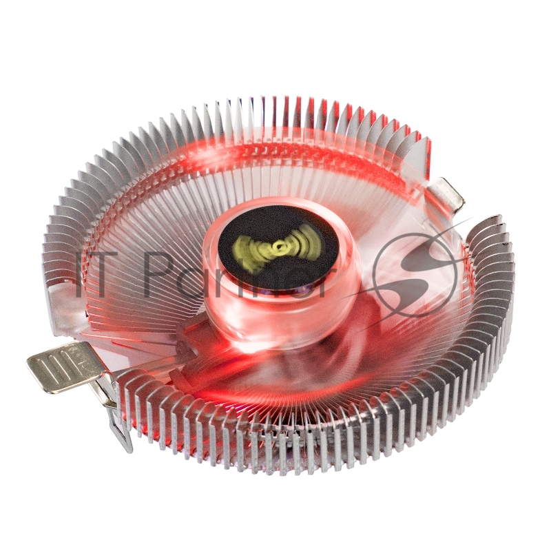 Кулер ExeGate Wizard EE91-PWM.RED (Al, LGA775/1150/1151/1155/1156/120 TDP 75W, Fan 90mm, PWM, 800-2400RPM, Hydro bearing, 4pin, 11-24db, 215г, красная подсветка, с термопастой, на защелках, Co
