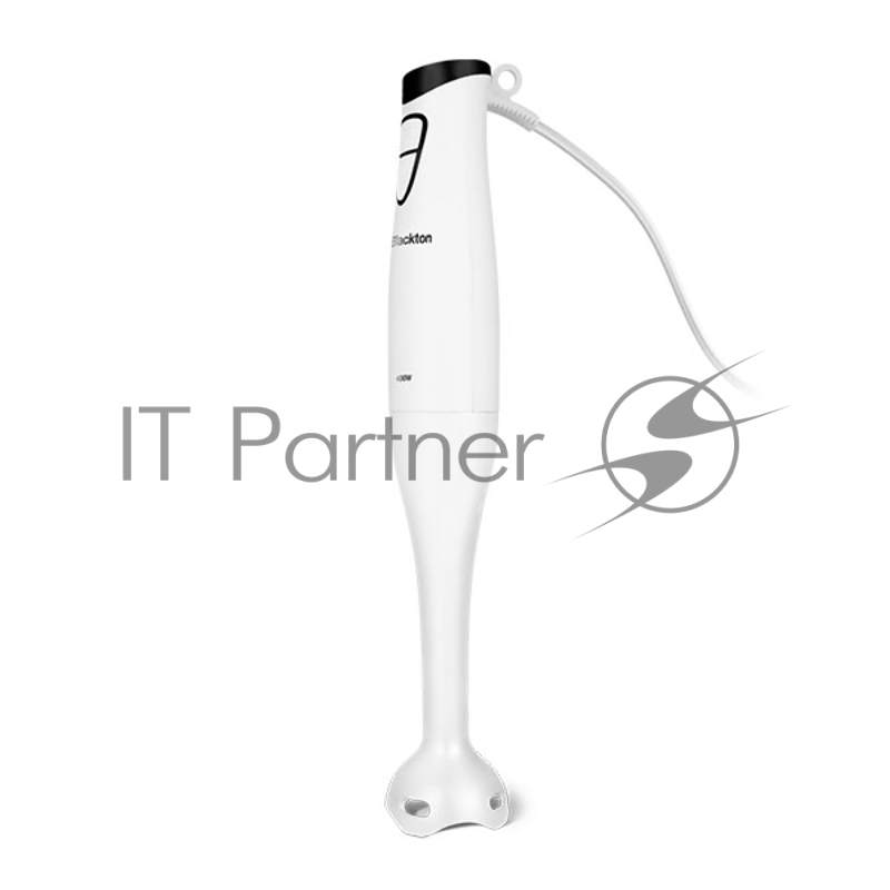 Ручной блендер Blackton Bt HB400P White-Black. Мощность:400Вт/Турборежим/Скор вращения до 14000 об/мин/Низкий уровен шума/Легкий и эргономичный/Петля для подвешивания/ Электропитания:220-240 В 50-60 Гц/S-образный нож для измельчения и смешивания