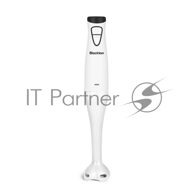 Ручной блендер Blackton Bt HB400P White-Black. Мощность:400Вт/Турборежим/Скор вращения до 14000 об/мин/Низкий уровен шума/Легкий и эргономичный/Петля для подвешивания/ Электропитания:220-240 В 50-60 Гц/S-образный нож для измельчения и смешивания