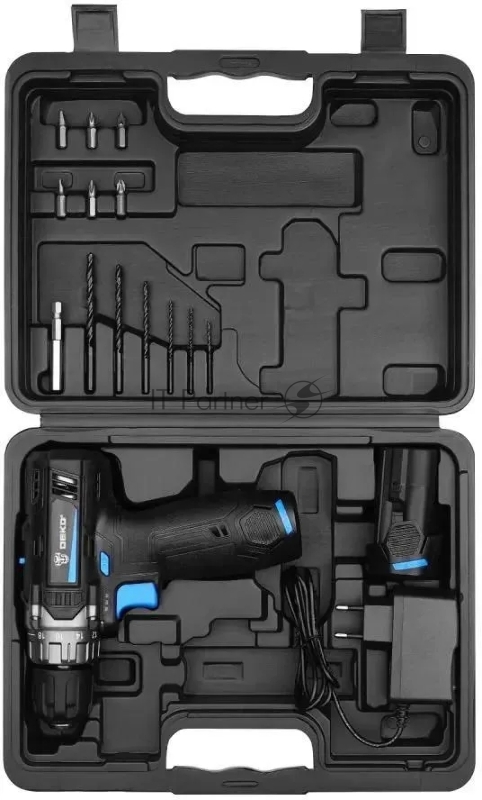 Дрель-шуруповерт Deko DKCD12V PRO 12Вт аккум. патрон:быстрозажимной (кейс в комплекте) (083-1007)