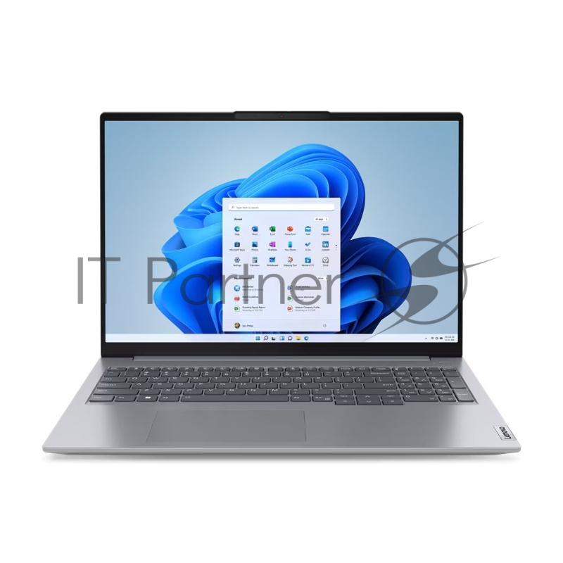 Ноутбук Lenovo ThinkBook 16 G6 IRL 16 WUXGA (1920x1200) IPS AG 300N, i5-1335U 1.3GHz, 1x16GB DDR5 5200, 512GB SSD M.2, Intel UHD, WiFi 6, BT, FPR, FHD Cam, 45Wh, 65W USB-C, Win 11 Pro, 1Y, 1.7kg