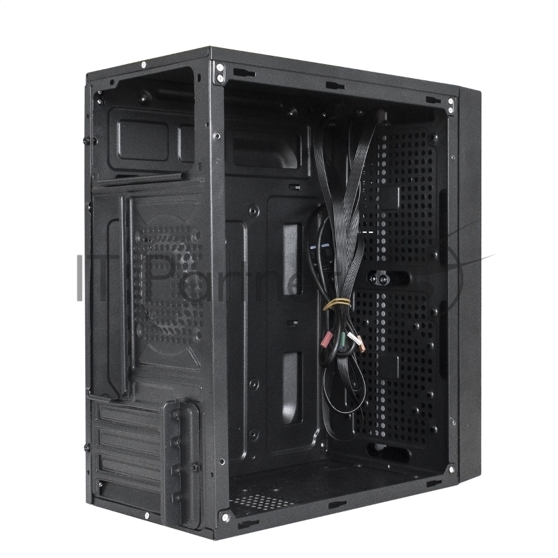 Корпус Minitower ExeGate mEVO-9301-NPX400 (mATX, БП 400NPX с вент. 12см, с окном, 2*USB+1*USB3.0, HD аудио, черный, с RGB подсветкой)