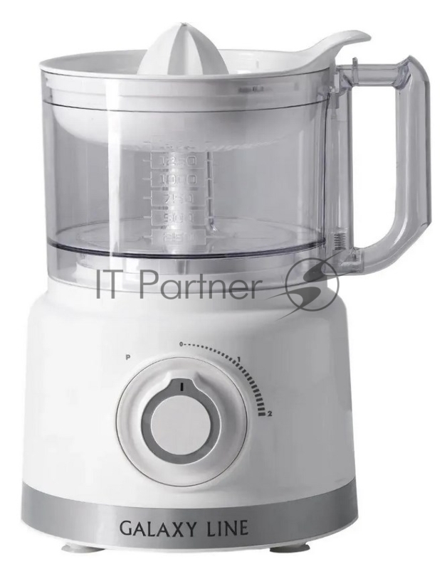 Кухонный комбайн GALAXY LINE GL 2309, белый, пластик. чаша 1,5 л, 1000 Вт, 2 скорости и импульс. режим, стац. блендер, 8 насадок: нож для измельчения, насадка для теста, насадка для крупной нарезки / шинковки, для нарезки картофеля фри, насадка- венч
