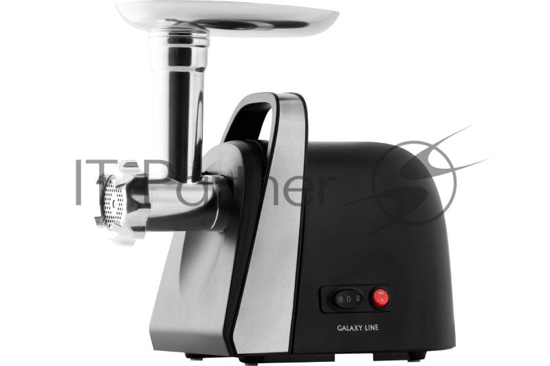 Мясорубка электрическая GALAXY LINE GL 2419, черный, 1600 Вт, производительность 1,5 кг в мин, функция «Реверс», защита двигателя от перегрузки, металлический лоток для мяса, три диска для приготовления фарша - 3 мм, 5 мм и 7 мм, насадки для приготов