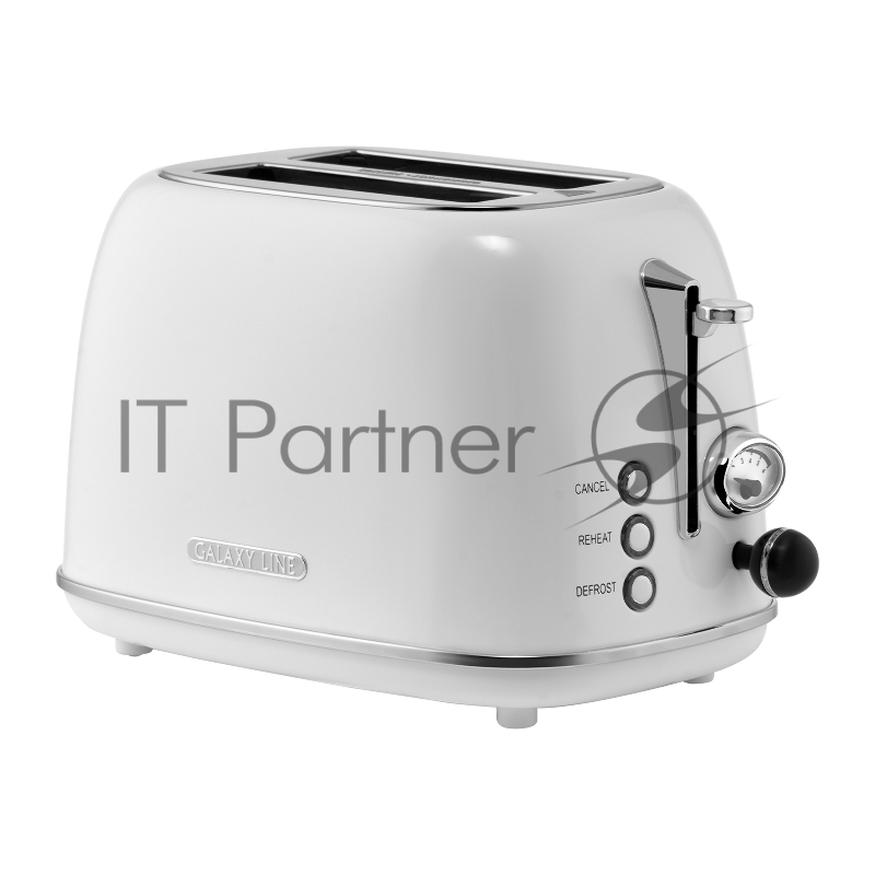 Тостер электрический GALAXY LINE GL 2922, сливочный зефир, металл, 900 Вт, 6 степеней поджарки, функция подогрева, функция разморозки, автомат. центрирование тостов, автоотключение при перегреве, кнопка отмены приг., съемный поддон для крошек